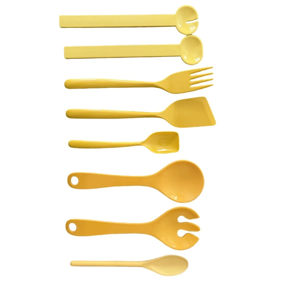 Vintage Copco Kitchen Cooking Utensils Yellow 8 piece miscellaneous